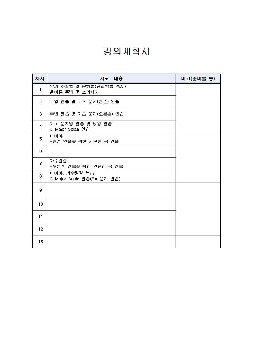 클라리넷 (2014년생~성인)