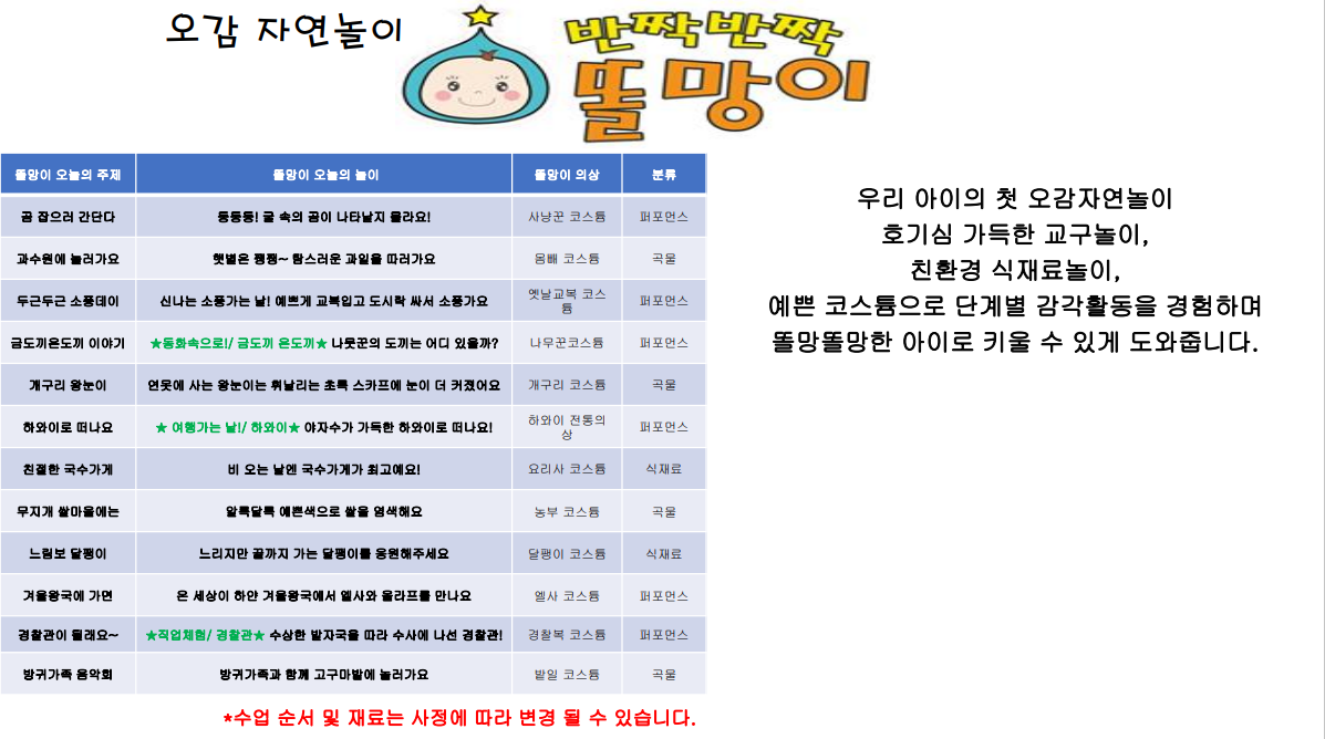 [인기강좌](11주) 반짝반짝 똘망이(목) 5-10개월