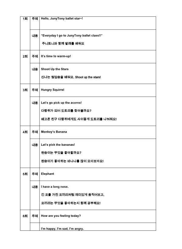 [신규강좌](11주) 주니토니 발레스타(목) 24-48개월